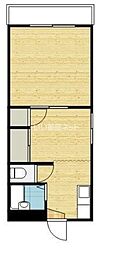 ジョイ87 1DKの間取図画像