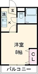 コーポNAO 1Kの間取図画像