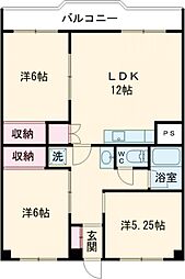 イーダブルグランデ-1 3LDKの間取図画像