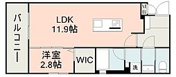 N.3 HIKARINOMORI 1LDKの間取図画像