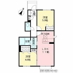 シャーメゾン樹 2LDKの間取図画像