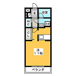 ジ.アパートメント ワンルームの間取図画像