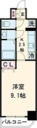 フォーシーズン開成山公園 1Kの間取図画像