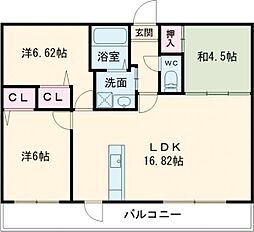 プラウド神園 3LDKの間取図画像