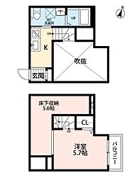 ディアコート琴平 ワンルームの間取図画像