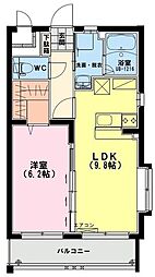 マリア・カーサ 1LDKの間取図画像