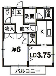 ハイツもみの木 1Kの間取図画像
