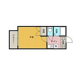 エクセレンスタマダ 1Kの間取図画像