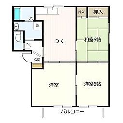 ピーチピットB 3DKの間取図画像