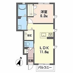 テイクハウス 1LDKの間取図画像