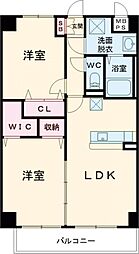 アルカディアKJ 2LDKの間取図画像
