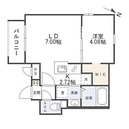 Cherim片野EASTII(仮称) 1LDKの間取図画像