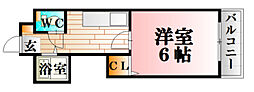 長山ビル 1Kの間取図画像