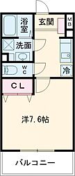 EXハイツ南新町 1Kの間取図画像