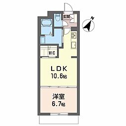 BEREOGut 1LDKの間取図画像
