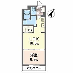 BEREOGut 1LDKの間取図画像