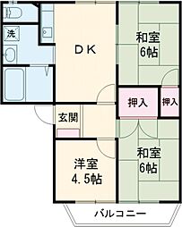 ユートピアエイト 3DKの間取図画像