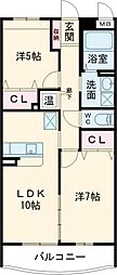 グランドラフィネ 2LDKの間取図画像