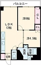 春日ビル 2LDKの間取図画像