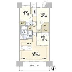 カルティア刈谷松坂 3LDKの間取図画像
