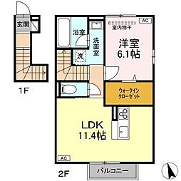 Sun・Coast 1LDKの間取図画像