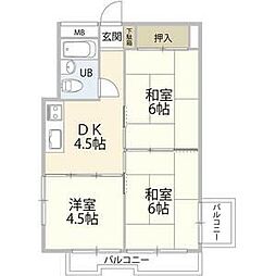 ハイライフ日暮里 3DKの間取図画像