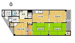 北河原ハイツ 4DKの間取図画像