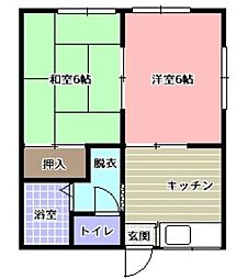 フェリーチェ 2DKの間取図画像