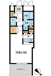 メトロタワー山下町 1Kの間取図画像