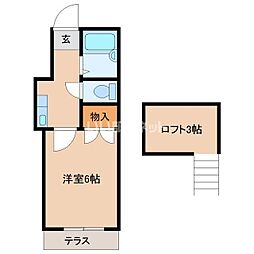 グランデコ・UNO花津留 1SKの間取図画像