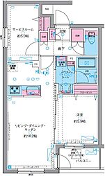 ジェノヴィア西高島平2 1SLDKの間取図画像