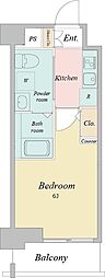 RJRリクロス高砂 1Kの間取図画像