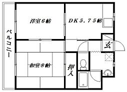 センチュリー21 2DKの間取図画像