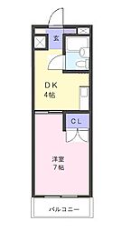 NOVAERA 1DKの間取図画像