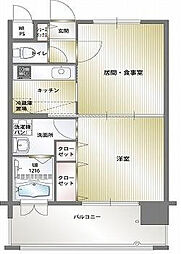 エンクレスト薬院2 2Kの間取図画像