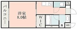 ラ・シック大津北 1Kの間取図画像
