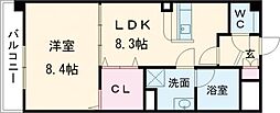 セラコート本山 1LDKの間取図画像