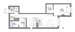 プレミアス大濠 1LDKの間取図画像