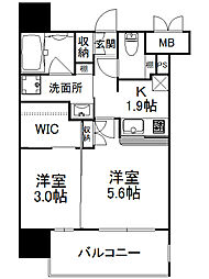 エンクレスト天神AVANT 2Kの間取図画像