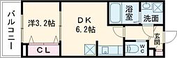 (仮称)ジーメゾン奈良エルシア 1DKの間取図画像