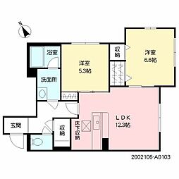 レスポワールK・H 2LDKの間取図画像