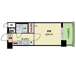 ラ・レジデンス・ド・シャルール 1Kの間取図画像