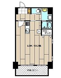 エスズイン日蒔野 ワンルームの間取図画像