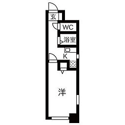 グレイス国府宮2 1Kの間取図画像