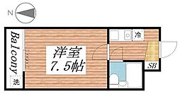 オーティーハイツ黒田 1Kの間取図画像