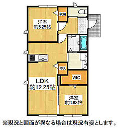 レガシィ 2LDKの間取図画像