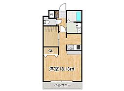 ムーンローズ ワンルームの間取図画像