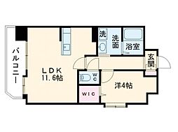 クレール・ドゥ・リュンヌ 1LDKの間取図画像