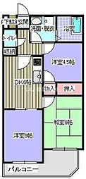 ベルビー西都賀 3DKの間取図画像
