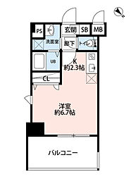 サヴォイソリディティ ワンルームの間取図画像